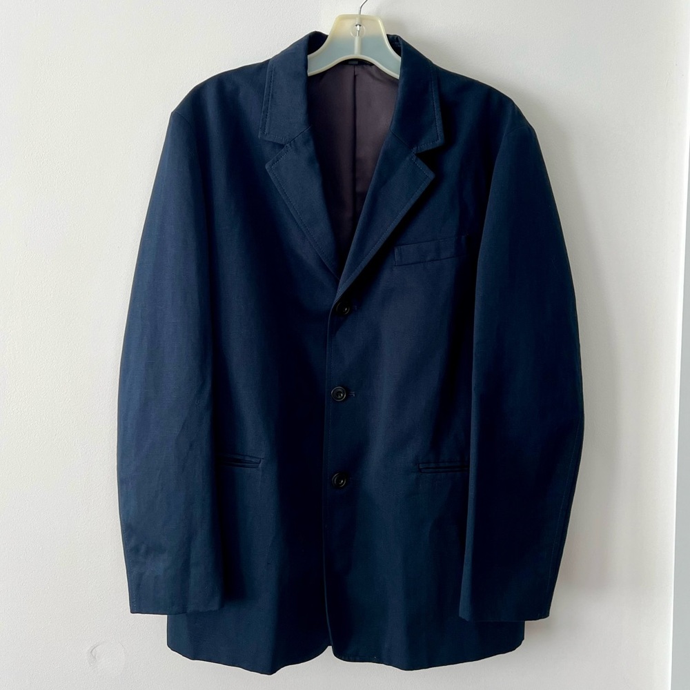 COS Navy Cotton Men's Blazer
